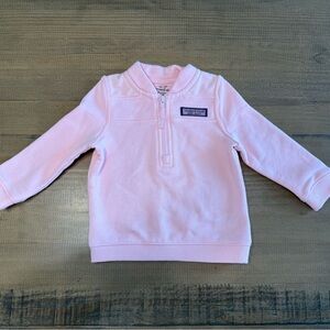 Vineyard Vines Baby Pink Quarter-Zip - 18/24 mo